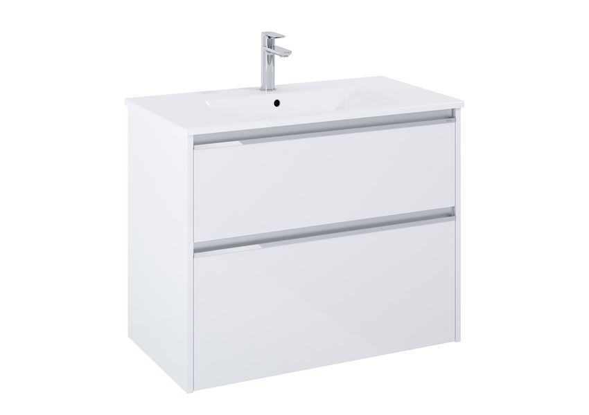 Szafka podumywalkowa Compacto 80 cm z 2 szufladami Roca Gap Pro biały połysk