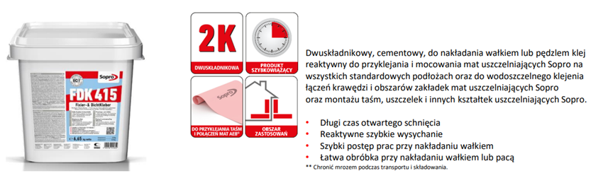 Klej wodoszczelny Sopro FDK 415 karta techniczna