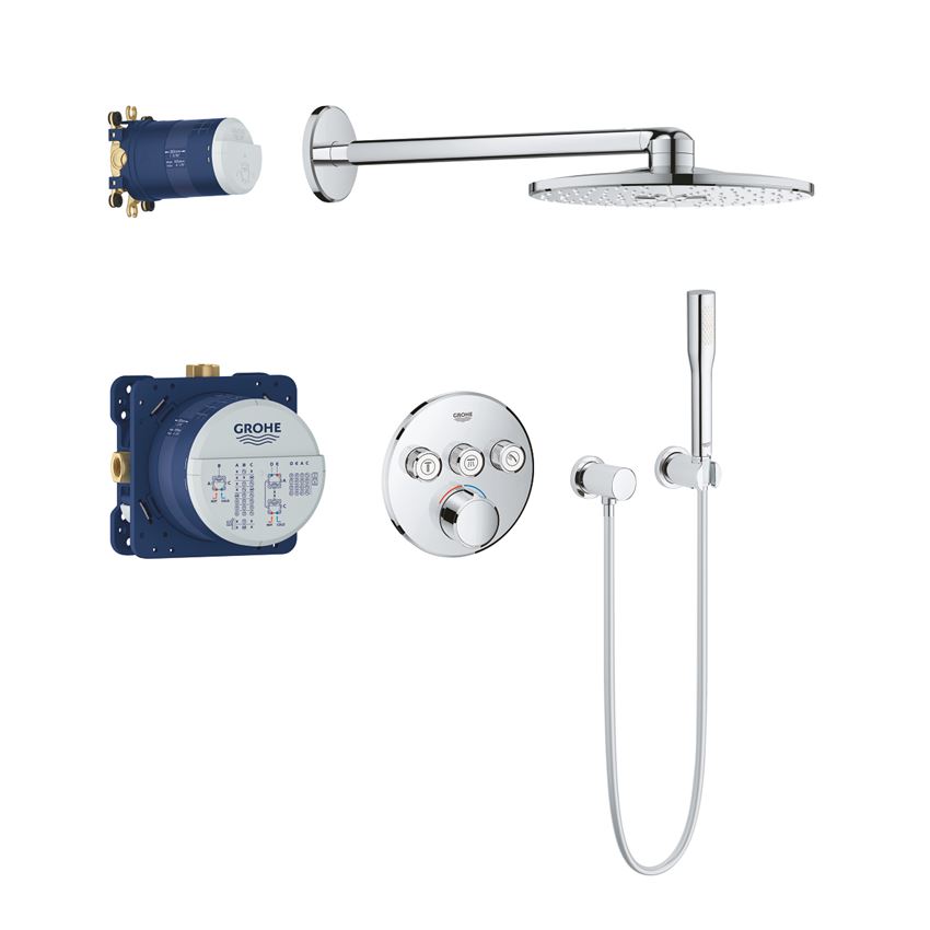 Podtynkowy zestaw prysznicowy chrom Grohe SmartControl