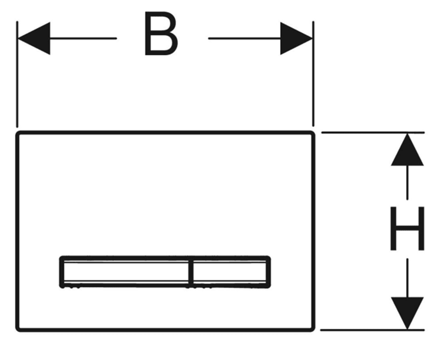 Przycisk spłukujący Geberit Sigma50 115.788.00.2 rys techniczny