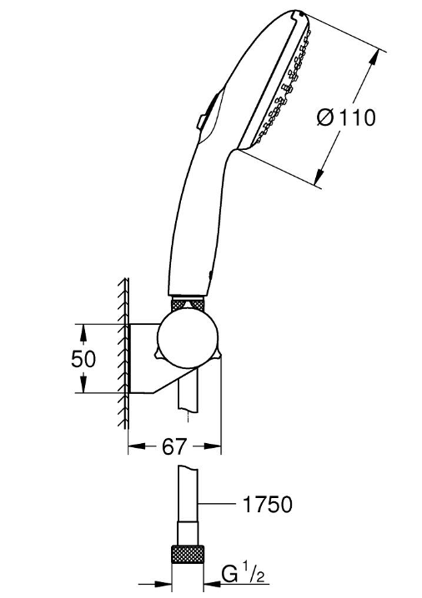 Zestaw prysznicowy Grohe Tempesta 110 2760130E