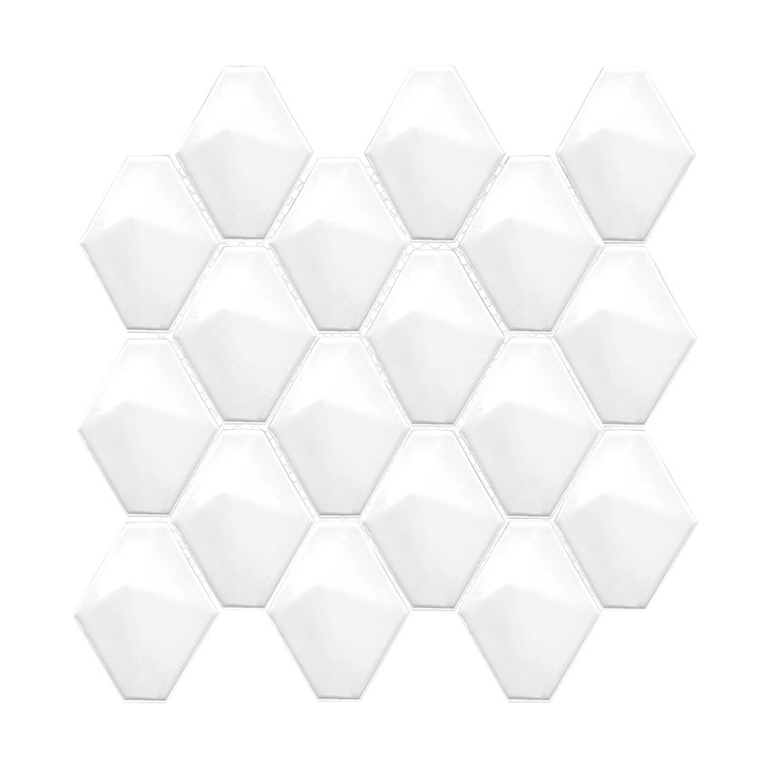 Mozaika gresowa 27,3x28,5 cm Dunin Carat Tiles Mini Carat White