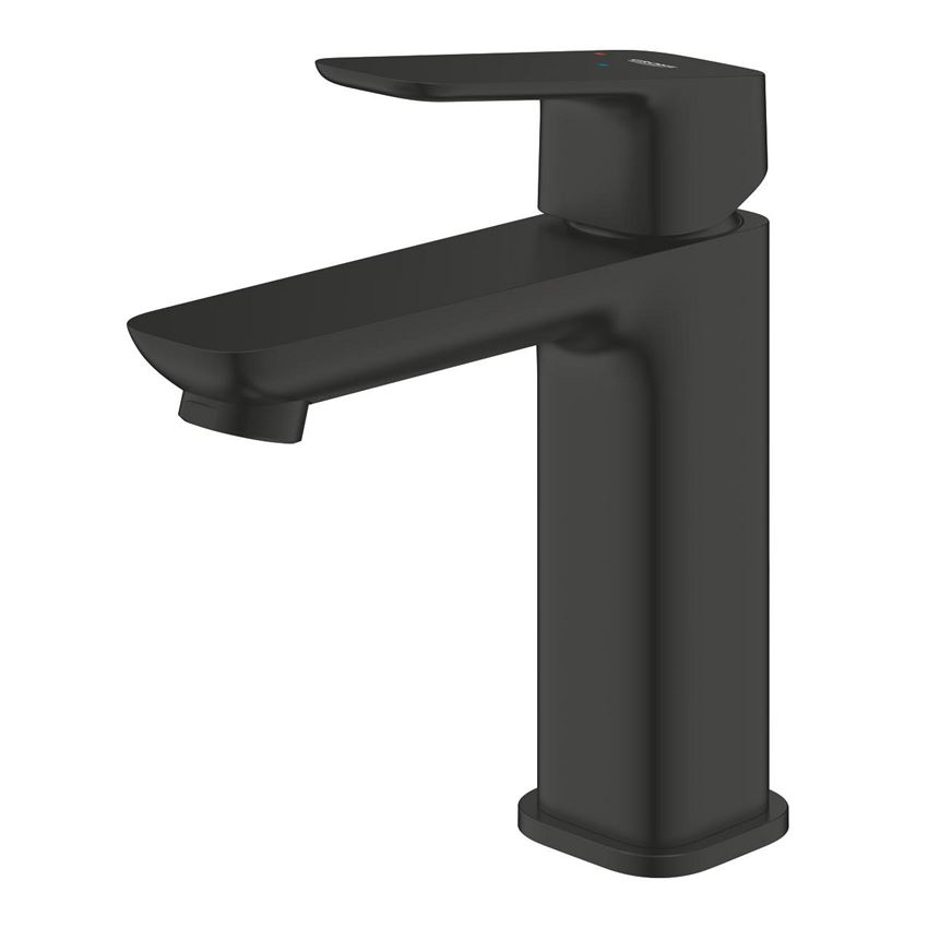 Bateria umywalkowa z korkiem klik-klak rozmiar M matte black Grohe Cubeo