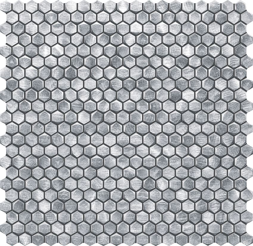 Mozaika ścienna 30x30,2 cm Tubądzin Elements Drops Metal Silver