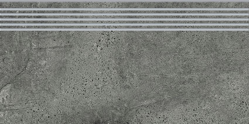 Płytka stopnicowa 29,8x59,8 cm Opoczno Newstone Graphite Steptread