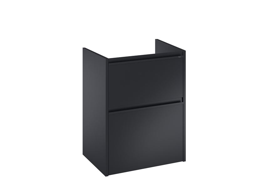 Szafka podumywalkowa Compacto 50 cm z 2 szufladami czarny mat Roca Gap Pro