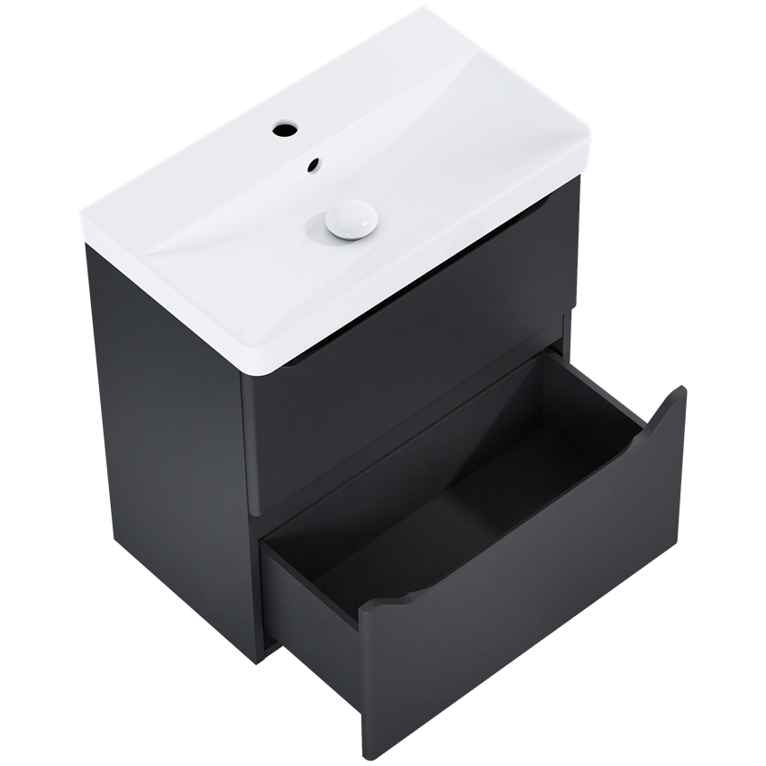 Szafka z umywalką 60 cm Elita Helo Compact 60 2S Black Matt