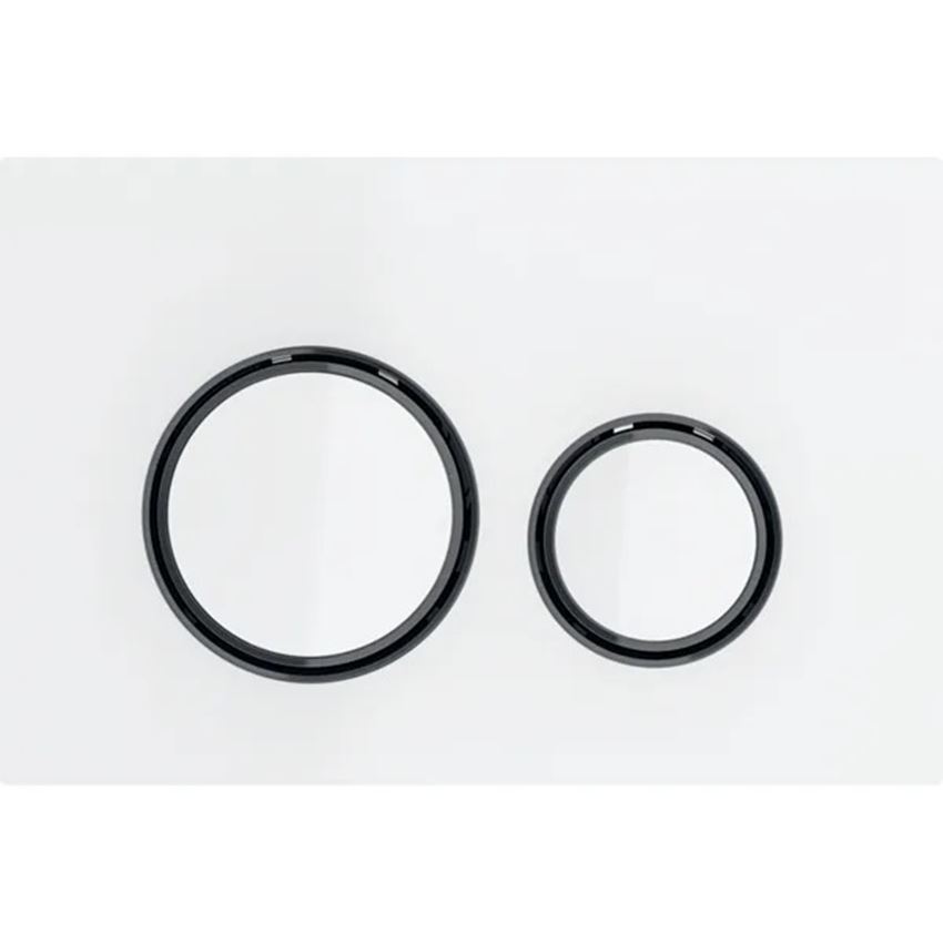 Przycisk spłukujący biały/czarny chrom Geberit Sigma21