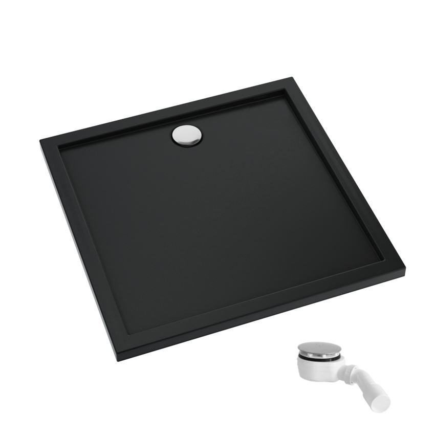 Brodzik kwadratowy czarny matowy Schedpol Caspar New Black Mat