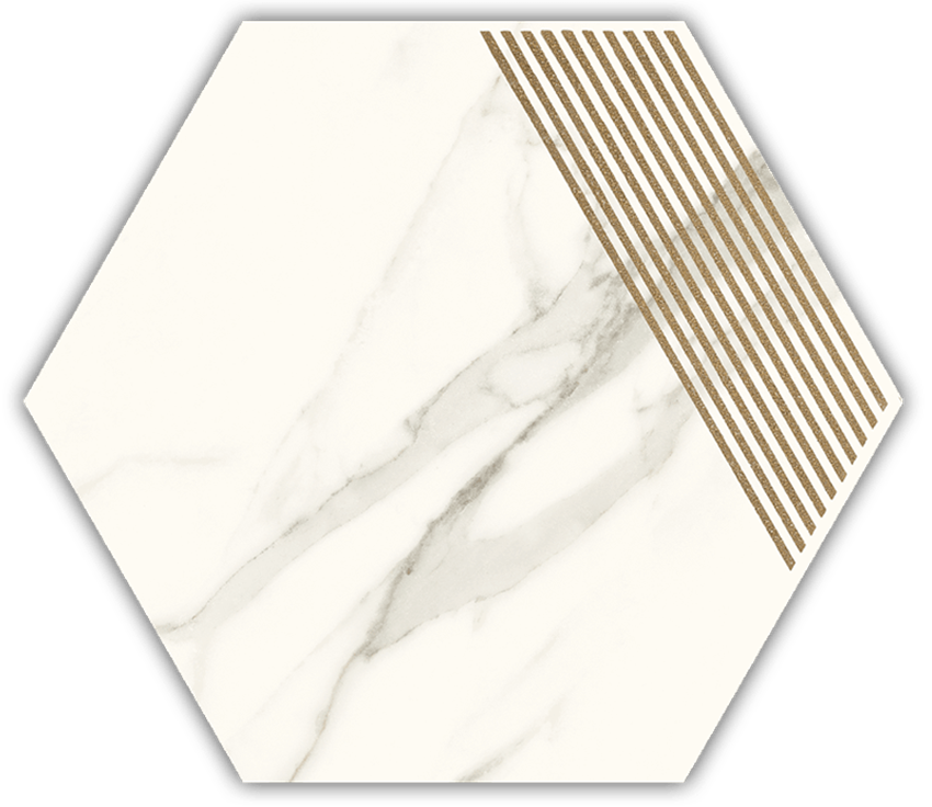 Dekoracja 17,1x19,8 cm Paradyż Calacatta Hexagon Mat. B