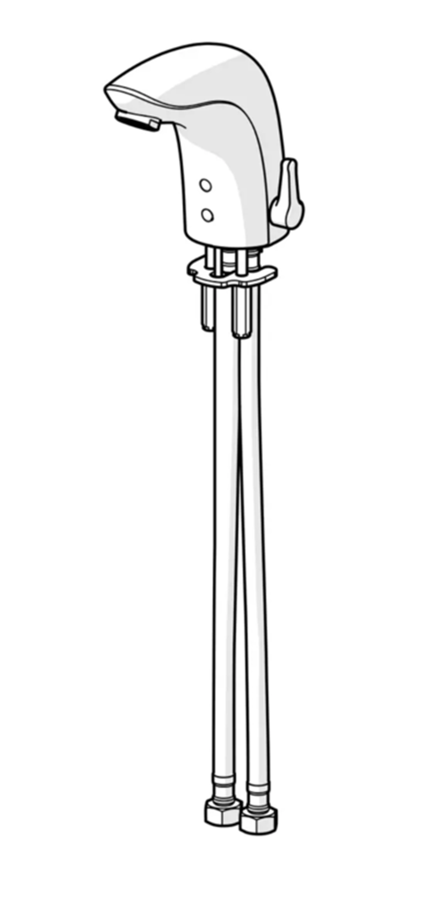 Bateria umywalkowa Oras Electra 6123FZ rys techniczny