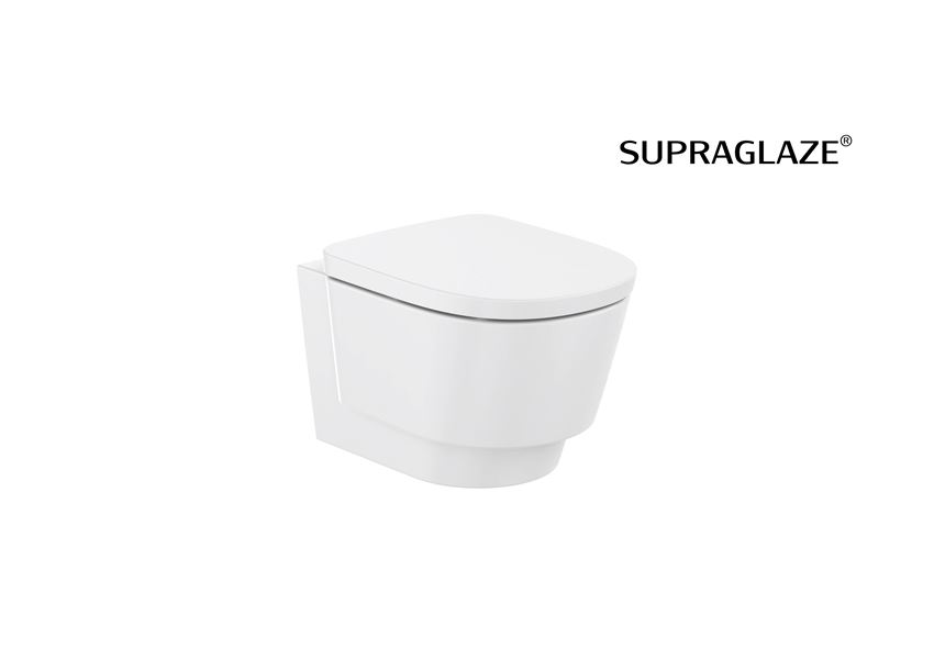 Miska WC podwieszana Rimless z powłoką Superglaze bez deski 36x50 cm biała Roca Tura