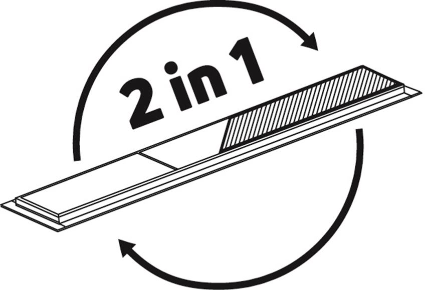 Odpływ liniowy podłogowy, odwracalny 60 cm złoto szczotkowane Deante rys