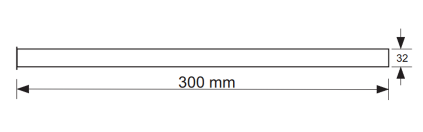 Przedłużka pionowa McAlpine RS4-AB rys techniczny
