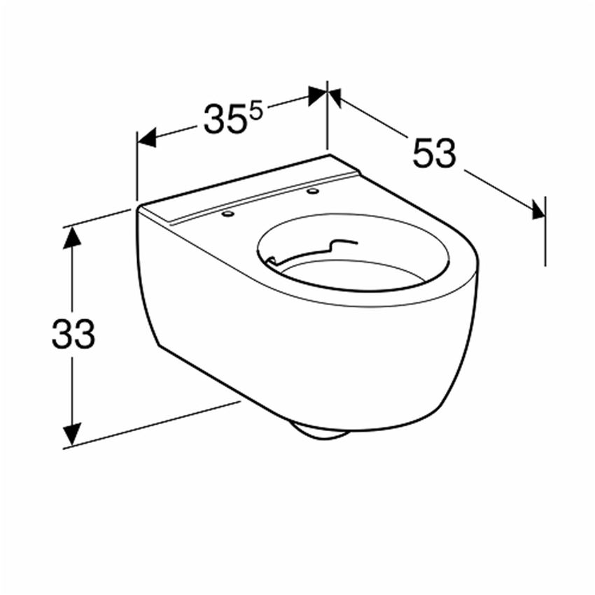 Zestaw Miska WC z deską 53x35,5 cm Koło Modo rysunek
