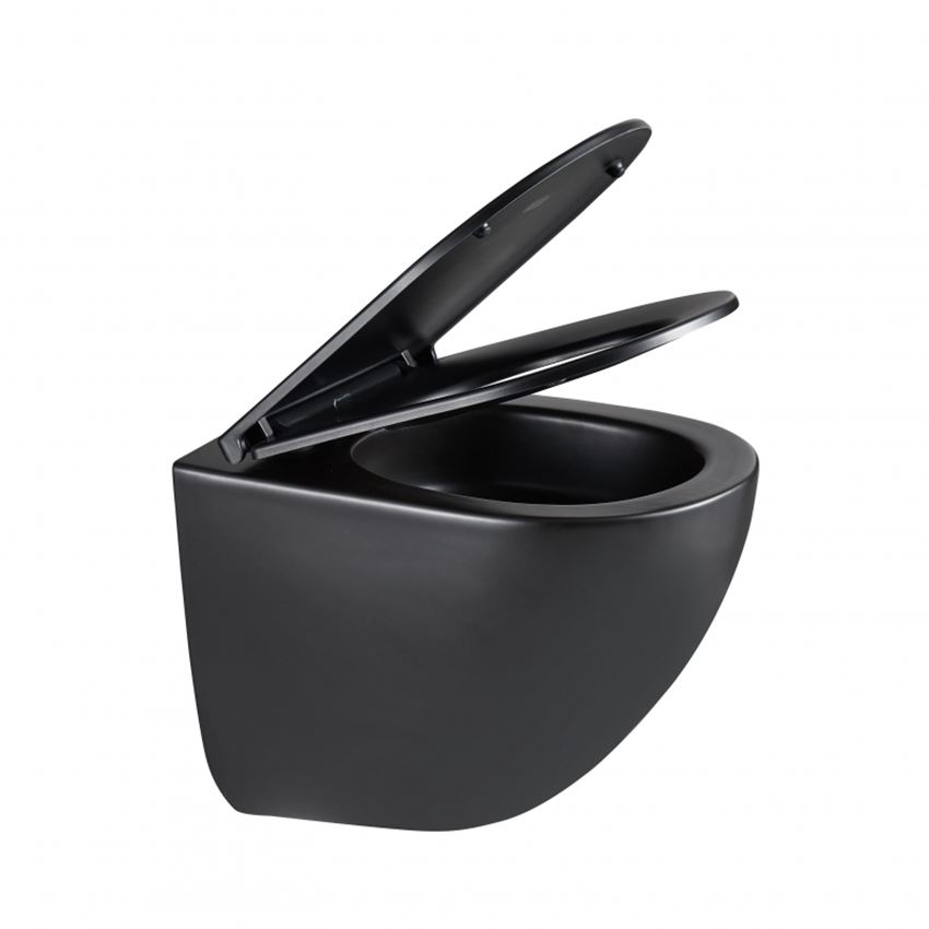 Miska WC podwieszana IÖ Mufi Plus Spin Flux Plus Black Mat