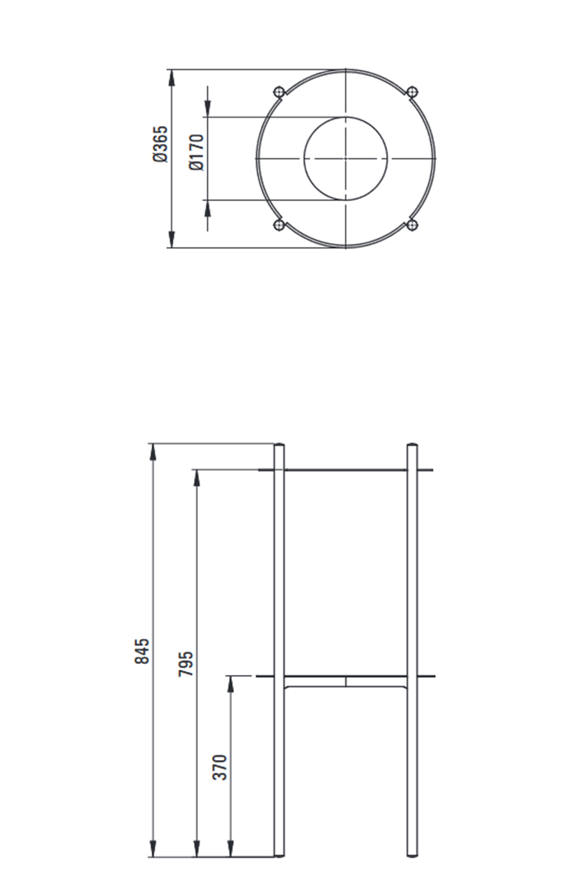 Konsola łazienkowa stojąca 36x84 cm Deante Silia rysunek