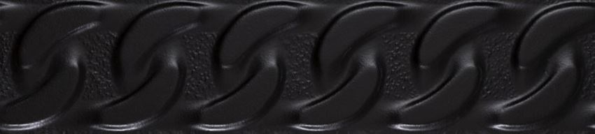 Listwa ścienna 9x39,8 cm Paradyż Fashion Spirit Black Listwa Struktura Mat