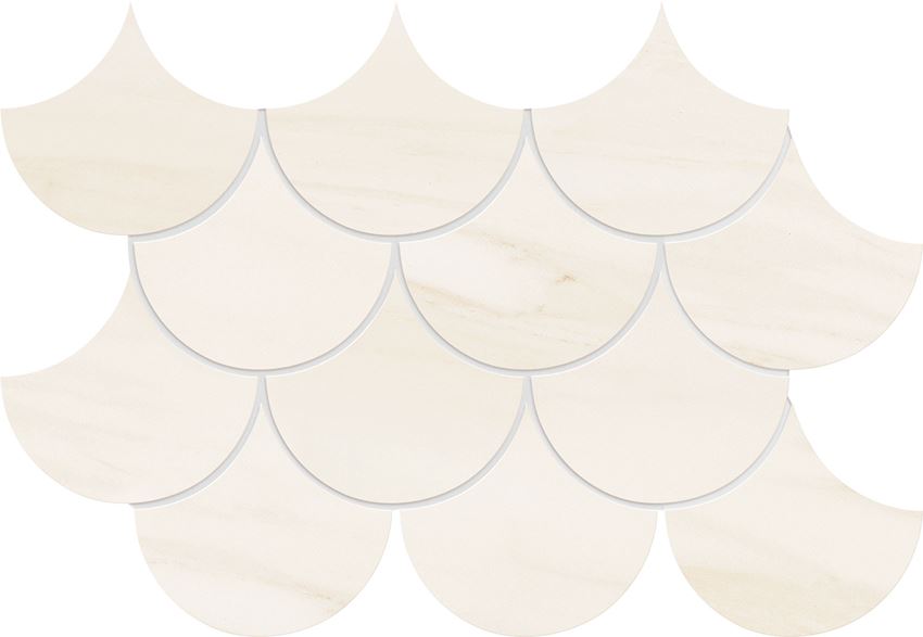 Mozaika 29x19,3 cm Tubądzin Sheen white