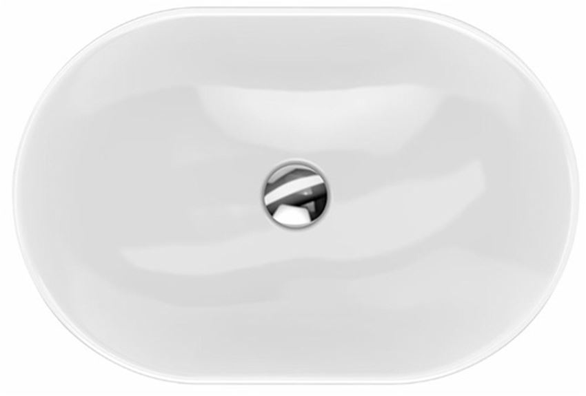 Umywalka eliptyczna wpuszczana w blat z przelewem 60 cm Koło VariForm