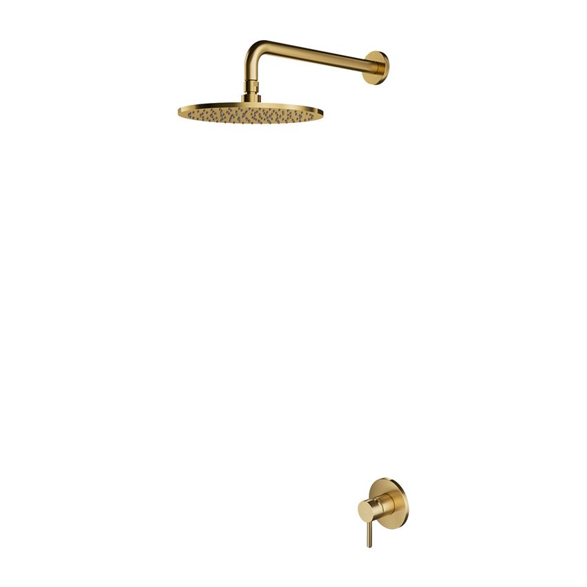 Zestaw prysznicowy podtynkowy z baterią złoty szczotkowany Omnires Y