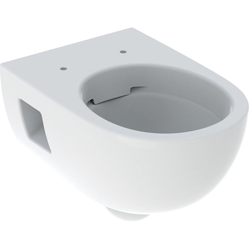 Miska WC wisząca Rimfree częściowo ukryte mocowania bez deski biała Geberit Selnova Premium
