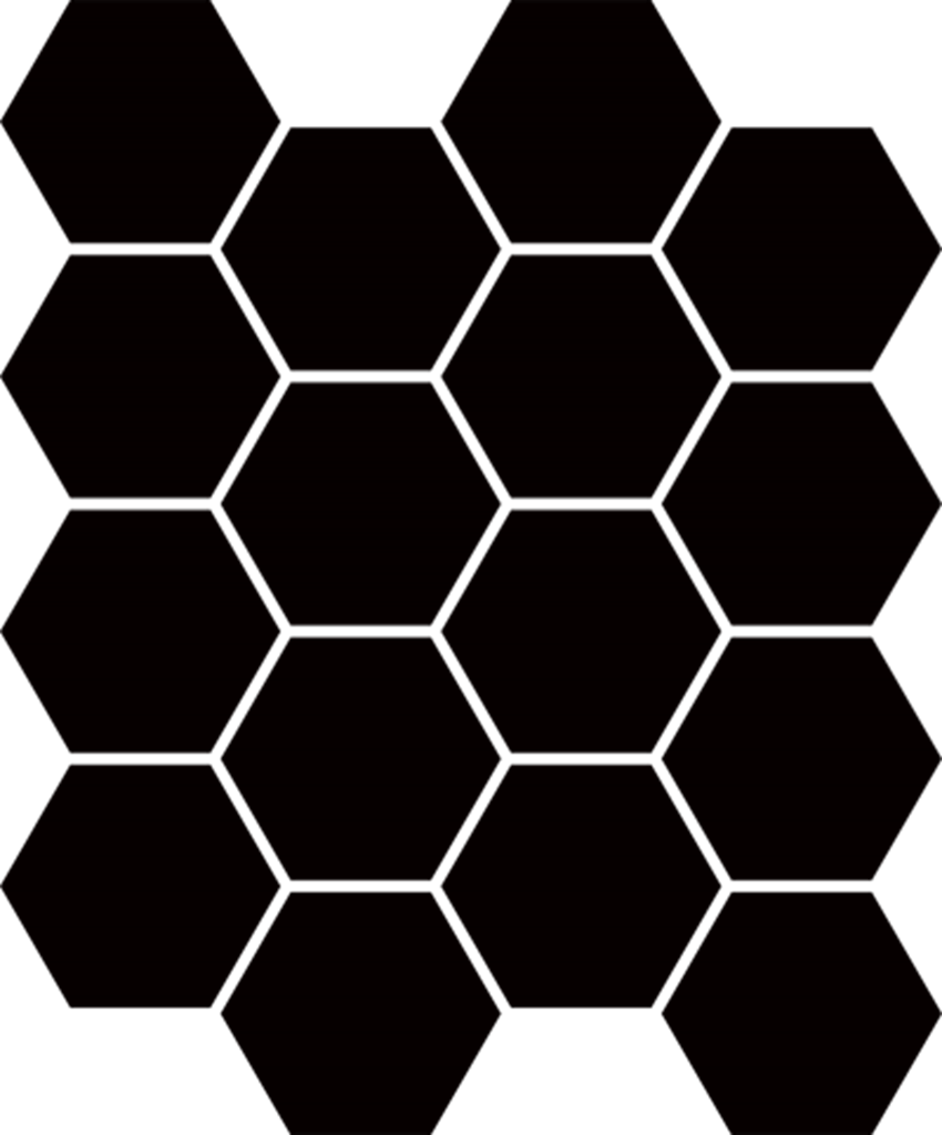 Paradyż Hexagon Uniwersalna Mozaika Prasowana Nero