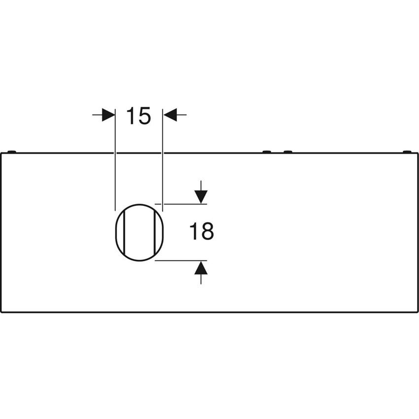 Szafka wisząca podumywalkowa 135 cm Geberit VariForm rysunek