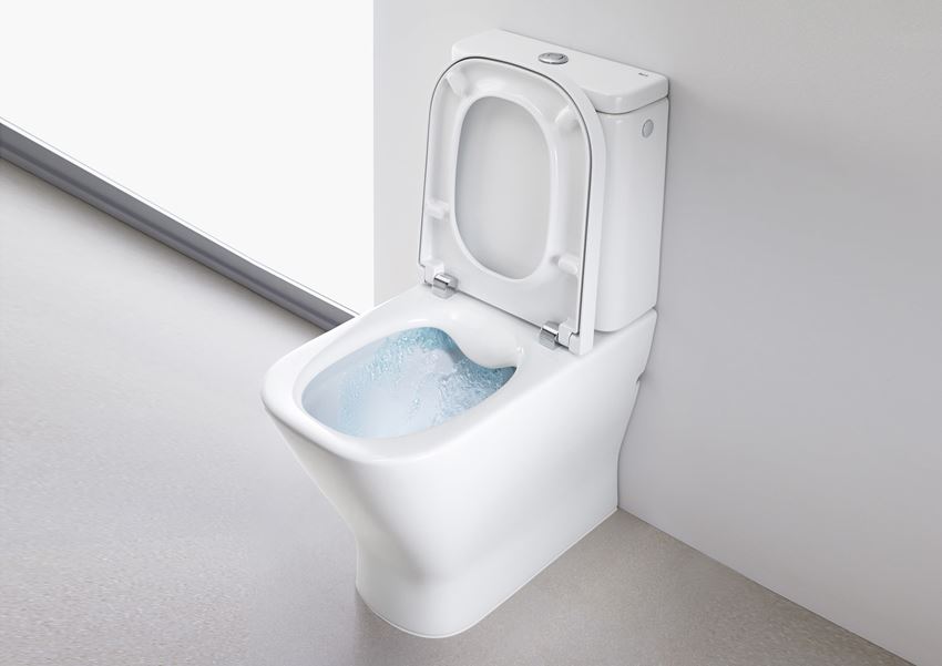 Miska WC do kompaktu WC Rimless o/podwójny powłoka Superglaze 36,5x60x79 cm