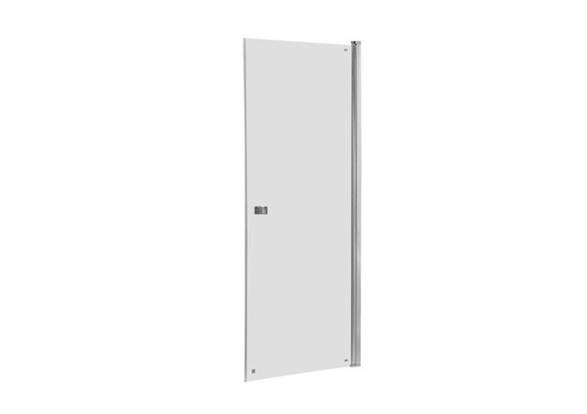 Drzwi do wnęki prysznicowej profile aluminiowe chromowane z powłoką MaxiClean 60x195 cm Roca Capital 