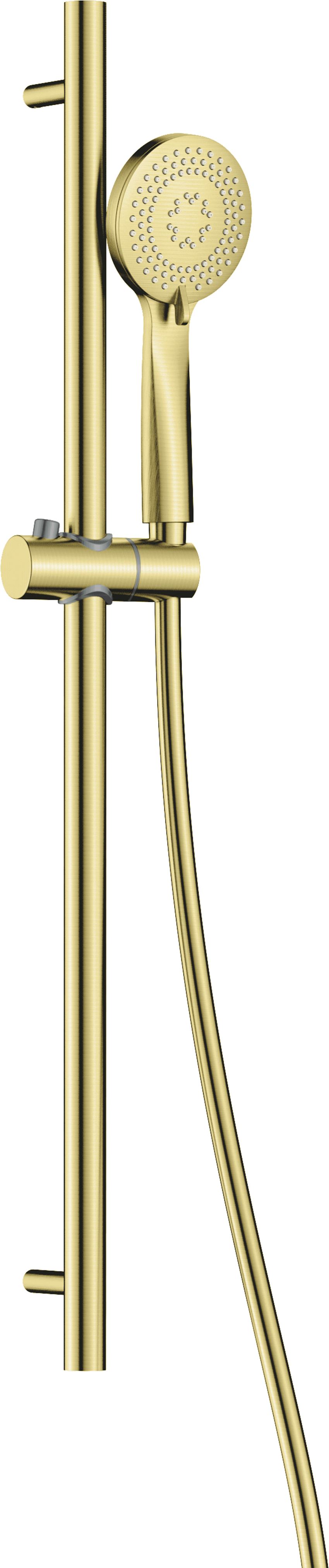 Zestaw prysznicowy 3-funkcyjny z drążkiem złoto szczotkowane Deante Arnika Gold