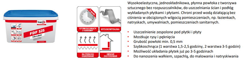 Folia w płynie Sopro FDF 525 karta techniczna