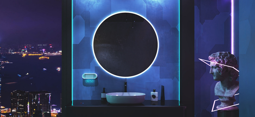  Lustro łazienkowe LED w ramie akrylowej 100 cm Excellent Lumiro