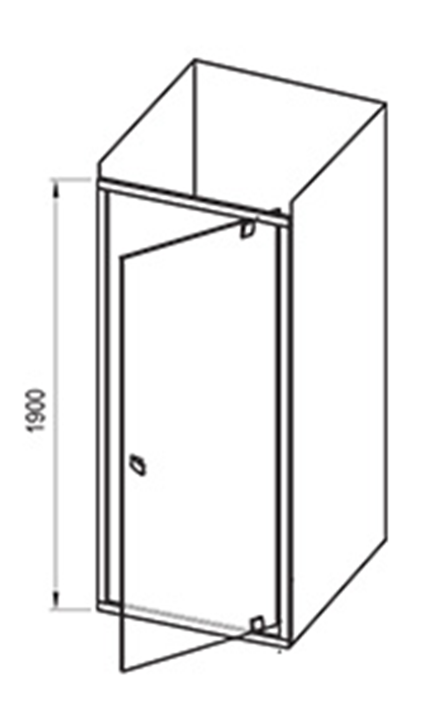 Drzwi prysznicowe Ravak Pivot PDOP1-90 rys techniczny