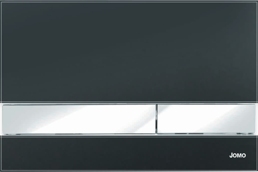 Przycisk spłukujący szkło czarne matowe/chrom połysk Werit Exclusive 2.0