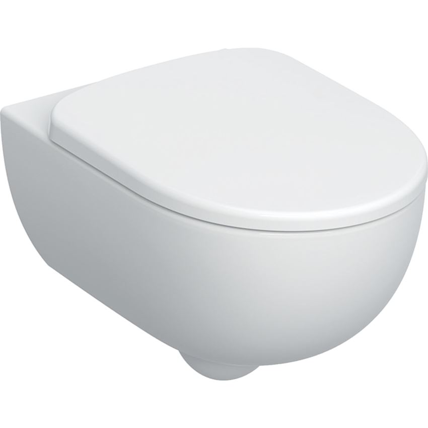 Miska WC wisząca Premium ukryte mocowania z deską biała Geberit Selnova
