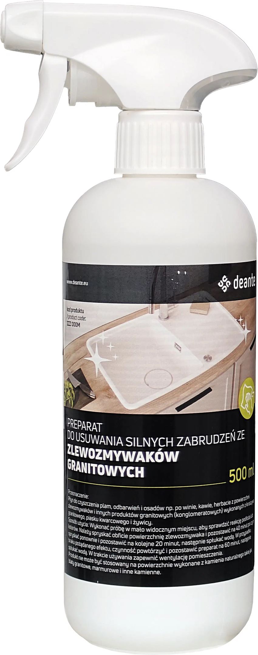 Preparat do usuwania silnych zabrudzeń ze zlewozmywaków granitowych 500 ml Deante