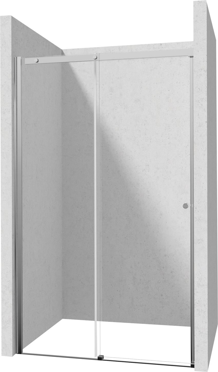 Drzwi prysznicowe, przesuwne, szkło przezroczyste profile chrom 110x200 cm Deante Kerria Plus