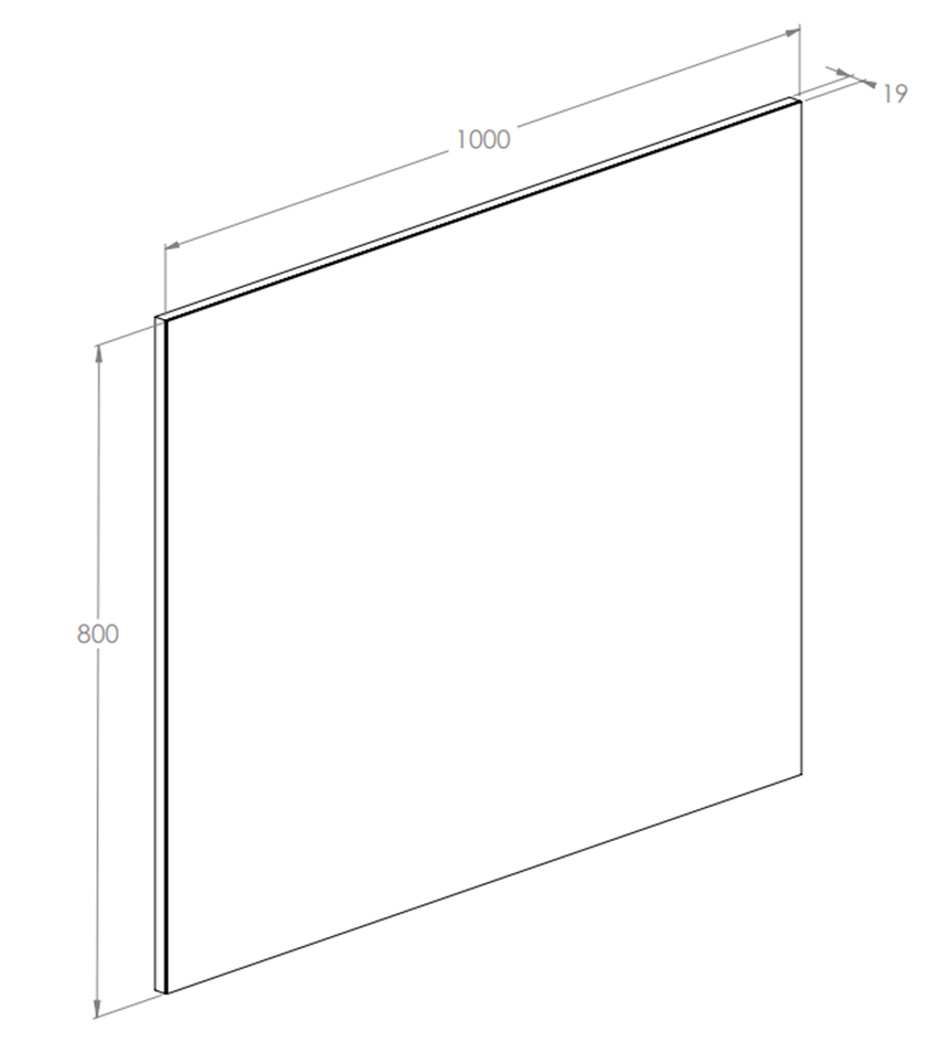 Lustro łazienkowe Roca Sote A812445000 rys techniczny