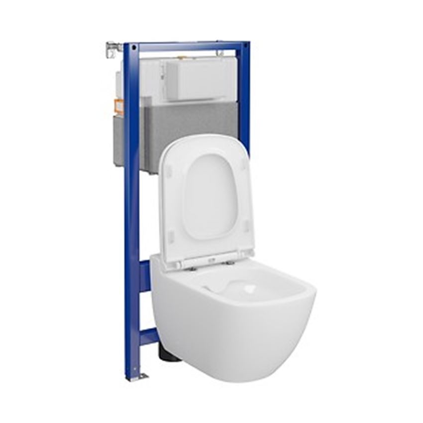 SET C25 stelaż podtynkowy Aqua 50 z miską Caspia CleanOn i deską Cersanit Aqua Stelaże Pneumatyczne