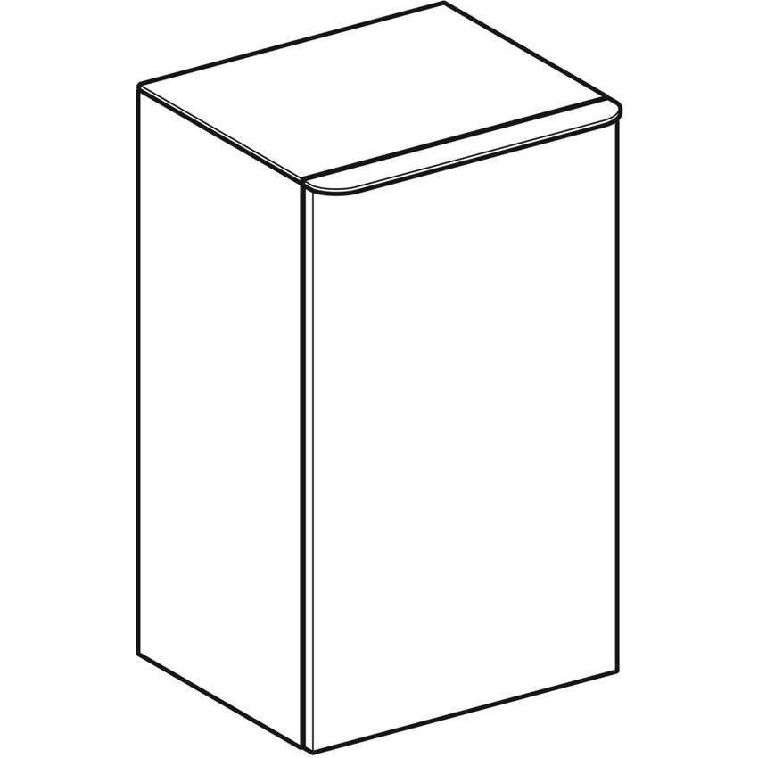 Szafka boczna 36 cm biały Geberit Smyle Square rysunek