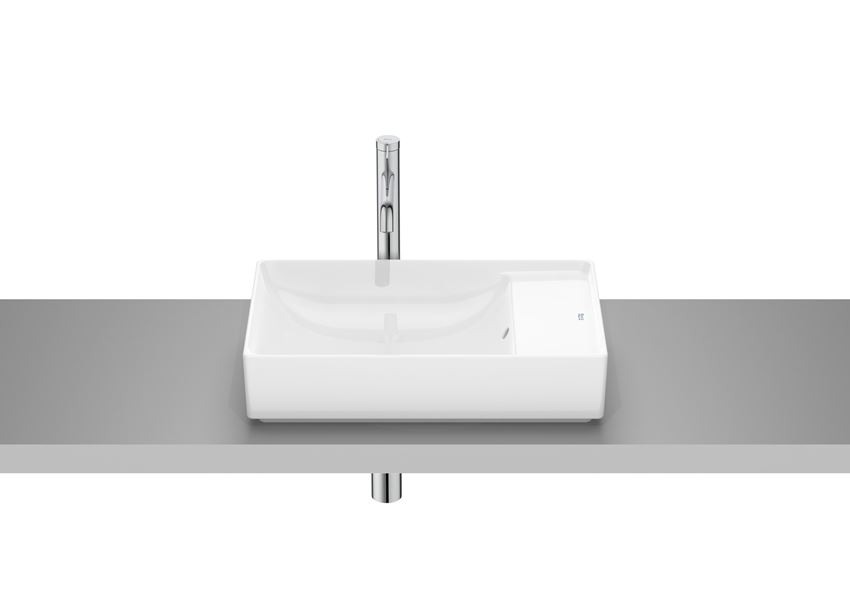 Umywalka nablatowa Square Fineceramic 50x34,5x12,5 cm biała Roca Ona