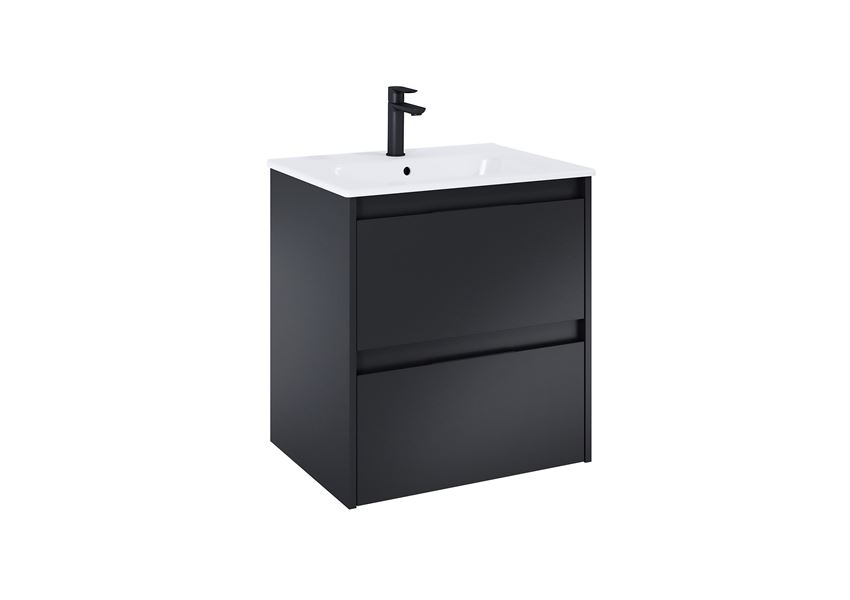 Szafka podumywalkowa 60 cm z 2 szufladami czarny mat Roca Alpine