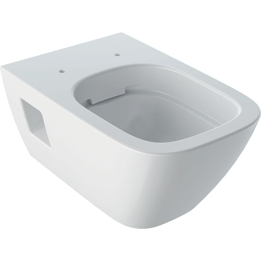 Miska WC wisząca Rimfree Premium częściowo ukryte mocowania biała Geberit Selnova Square