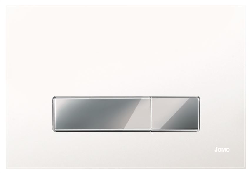 Przycisk spłukujący szkło białe/chrom połysk Werit Ambiente
