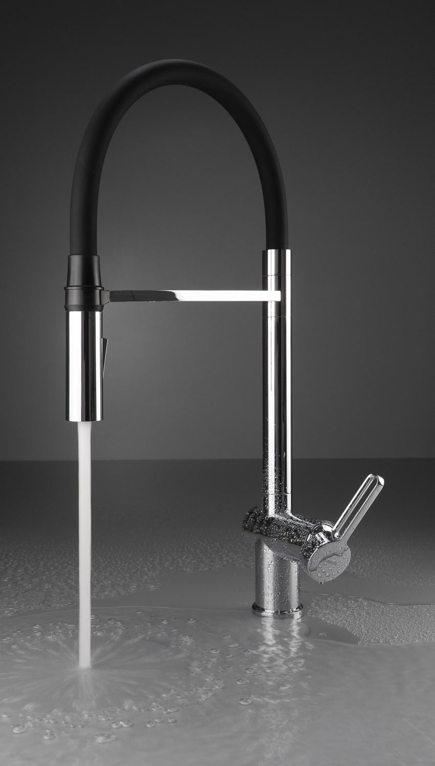 Bateria kuchenna z elastyczną wylewką - 2 rodzaje strumienia chrom Deante Magnetic
