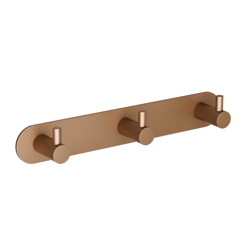 Listwa - 3 haczyki na ręczniki brushed rose gold IÖ Luvia