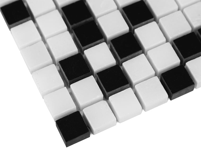 Mozaika kamienna 30,5x30,5 cm Dunin Black&White Pure White mix 15
