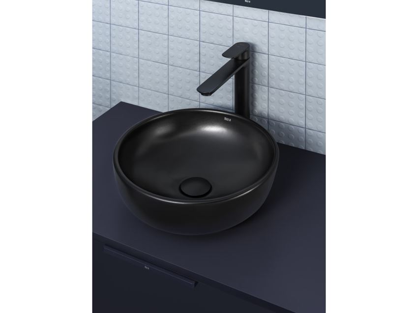 Umywalka nablatowa 35 cm czarny mat Roca Optica