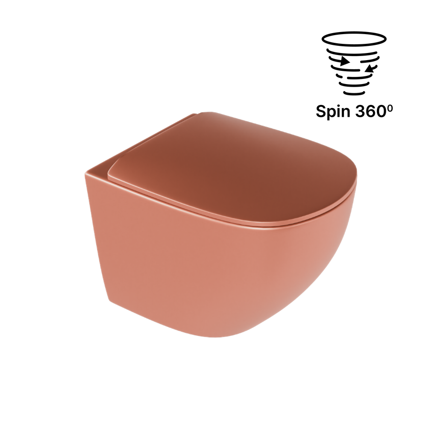 Miska WC bezrantowa 48 cm terracotta mat Excellent Luqa